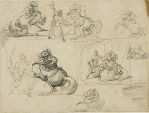 Studies door Jean Louis André Théodore Géricault
