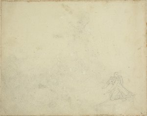 Studie van knielende figuur