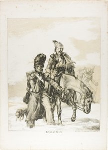 De terugkeer uit Rusland door Jean Louis André Théodore Géricault