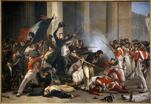 Verovering van het Louvre op 29 juli door Jean Louis Bezard