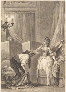 De bedrogen echtgenoot door Jean Louis Delignon and Antoine Jean Duclos after Jean Honoré Fragonard