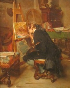 Een schilder door Jean Louis Ernest Meissonier
