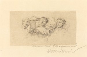 Les Amateurs door Jean Louis Ernest Meissonier