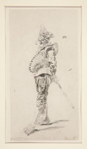 Polichinelle door Jean Louis Ernest Meissonier