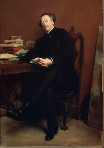 Portret van Alexandre Dumas Jr. in 1877 door Jean Louis Ernest Meissonier