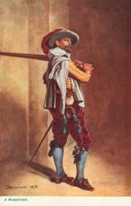 Een Musketier, Tijd van Lodewijk XIII door Jean Louis Ernest after Meissonier