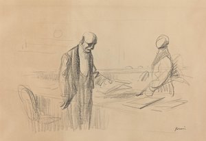 Op de conferentie, ca. 1919
