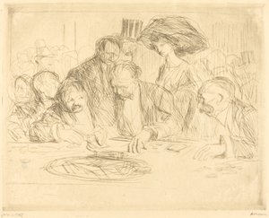 Aan de goktafel (tweede plaat) door Jean Louis Forain