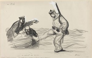 Au Piree. - Het vertrek van de boches, c. 1914-1919 door Jean Louis Forain