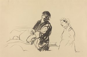 Ziekenhuisscène, ca. 1914-1919 door Jean Louis Forain