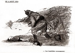 Begin van vijandelijkheden door Jean Louis Forain