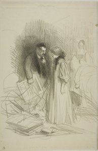 "Ik durf ze nog niet naar beneden te halen... het zou hem te veel pijn doen." door Jean Louis Forain