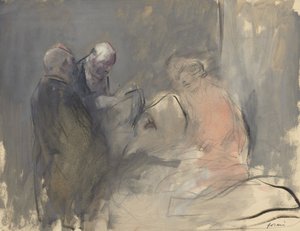 In het ziekenhuis recto Schets voor In het ziekenhuis verso