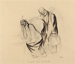 Le départ pour Versailles, ca. 1919 door Jean Louis Forain