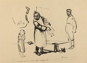 Nach Paris. -moi aussi, chai des enfants, ca. 1914-1919 door Jean Louis Forain
