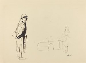 Poilu en verpleegster door Jean Louis Forain
