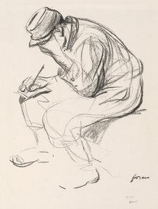 Krijgsgevangene die een Brief Schrijft door Jean Louis Forain