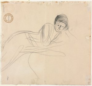 Liggende Vrouw (verso) door Jean Louis Forain