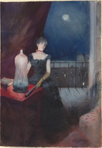 Staande Vrouw met een Waaier, waarschijnlijk 1880-1890 door Jean Louis Forain