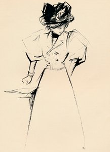Studie in Indiase inkt door Forain, c1898