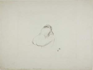 Studie van een Naakte Vrouw, van Achteren door Jean Louis Forain