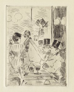 Het Café van het Nieuwe Athene, ca. 1876 door Jean Louis Forain