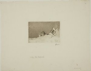 Het dode meisje door Jean Louis Forain