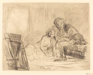 De rust van het model (eerste plaat) door Jean Louis Forain