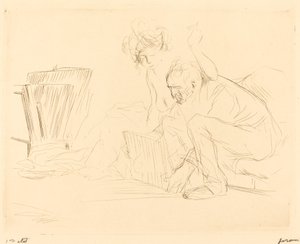 De rust van het model (tweede plaat) door Jean Louis Forain