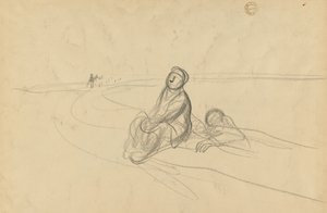 Twee figuren op een weg, ca. 1919