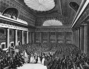 Franse Revolutie: Geschenk van sieraden door dameskunstenaars aan de Nationale Vergadering op 7 september