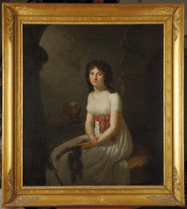 Burger Tallien in een cel in de La Force-gevangenis, met haar afgeknipte haar, 1796