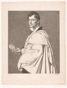 Portret van de beeldhouwer Lorenzo Bartolini door Jean Louis Potrelle