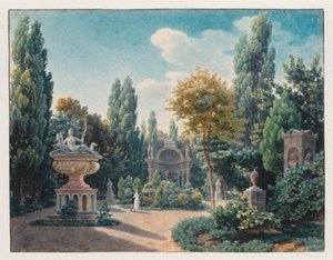 Monument van Diane de Poitiers in de Jardin du cloître des Petits-Augustins door Jean Lubin Vauzelle