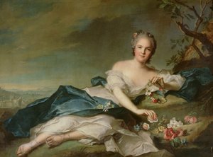 Henrietta Maria van Frankrijk (1606-69) als Flora, 1742 door Jean Marc Nattier