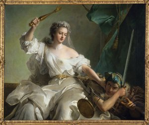 De gerechtigheid bestraft de onrechtvaardigheid, genaamd Madame Adelaide onder de trekken van de gerechtigheid