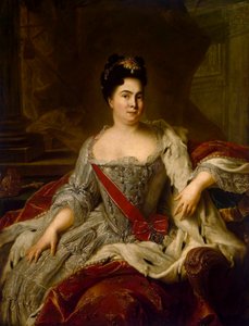 Portret van Keizerin Catharina I, 1684-1727, 1717 door Jean Marc Nattier