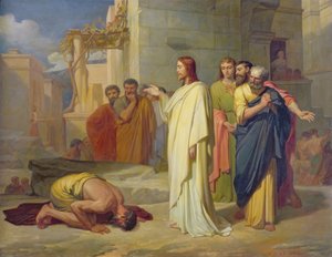 Jezus geneest de Melaatse, 1864