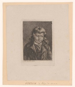 Zelfportret op twaalfjarige leeftijd door Jean Michel Grobon