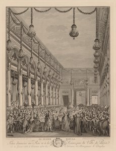 Koninklijk Feest in het Hôtel de Ville, 21 januari 1782 door Jean Michel the Younger Moreau