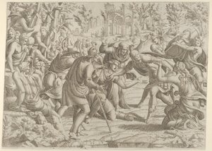 De Verraderlijke Sinon naar het Kamp van Trajanus Gebracht door de Herders door Jean Mignon