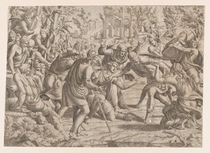 De Verraderlijke Sinon Gebracht in het Kamp van de Trojanen door de Herders, 1535-55 door Jean Mignon