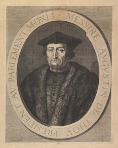 Augustin de Thou, president van het Parlement door Jean Morin