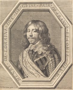 Henri de Lorraine, hertog van Guise door Jean Morin after Justus Sustermans