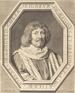 Rene de Longueil, markies de Maisons door Jean Morin after Philippe de Champaigne