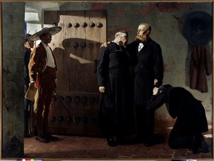 Keizer Maximiliaan I (1832-1867) van Mexico voor zijn executie op 19 juni 1867