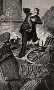 Dood van Baudin - illustratie uit Histoire d’un crime door Jean Paul Laurens