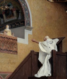 Sint Johannes Chrysostomus en de keizerin Eudoxia (detail) door Jean Paul Laurens