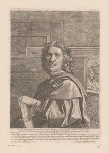 Portret van Nicolas Poussin door Jean Pesne