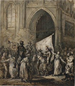 Scène van de Revolutie door Jean Pierre Norblin de La Gourdaine